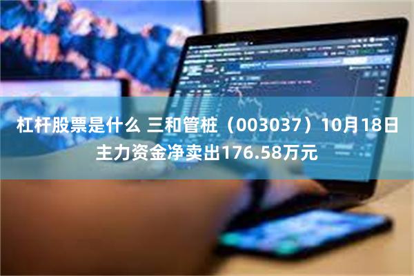 杠杆股票是什么 三和管桩（003037）10月18日主力资金净卖出176.58万元